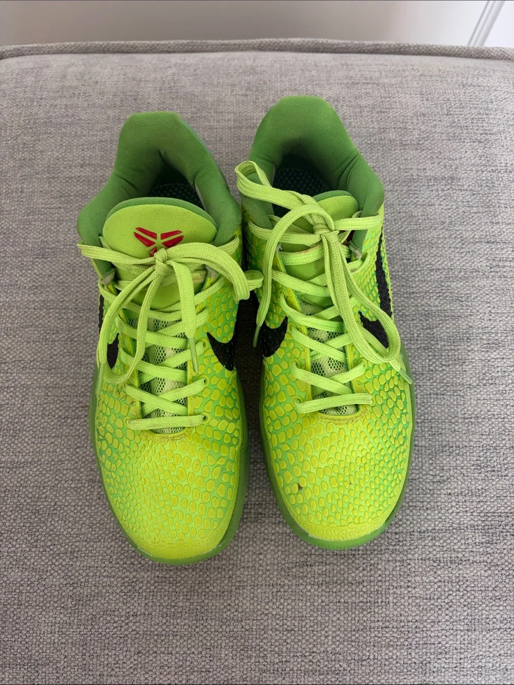 Nike Neon Green Basketball Sneakers with Black Swoosh